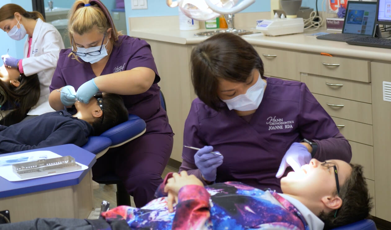 orthodontic patients at an appointment